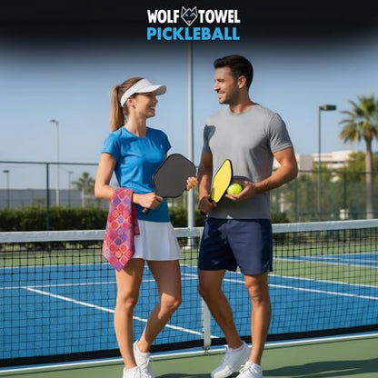 Wolf Golf Towels Pickleball Towel | Pickleball Gifts | Pink Balls | Sport Towel | Retirement Gift - color: Pickleballs in Pink