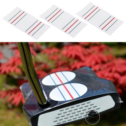 Create idea 10 Sheet (20 Circle Stickers) Golf Alignment Stickers Circle Diameter 37mm Triple Track Two Ball Putter Golf Stickers for Golf Enthusiasts, White, Dark Blue, Red