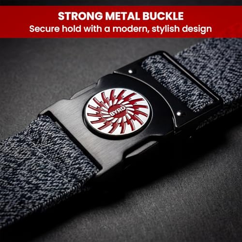 The Byrd Belt - Reversible Golf Belt with Ball Marker, Tee Sheath & Divot Tool for Men - On & Off Course Adjustable up to 44”
