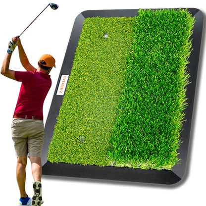LYDARZ Golf Hitting Mat, Turf Golf Practice Mat for Indoor/Outdoor Driving, Chipping & Putting Training, Golf Training Accessories & Gift for Men & Women