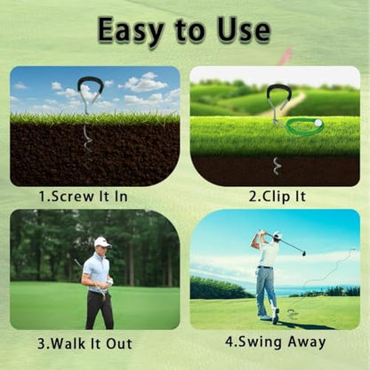 Golf Training Tool,Practice Tool in The Backyard with A Golf Ball & 50 Feet Ball Tavel, Golf Rope Swing Trainer for Improving Swing Form & Accuracy