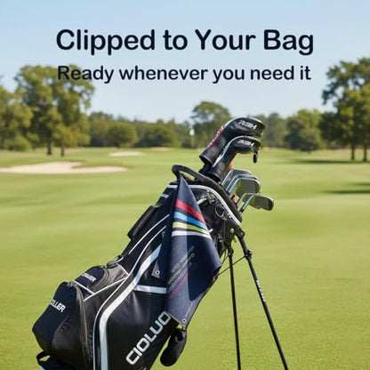 Golf Towel Training Aid for Beginner Golfers, Portable Golf Swing Plane Trainer Stance Alignment Towel for Ball Position, Putting, Chipping, Range Practice Build Consistency in Setup