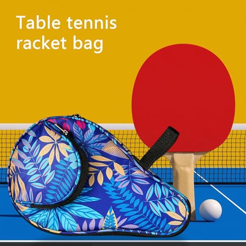 Table Tennis Bag - Colorful Table Tennis Racket Case, Durablee Table Tennis Paddle Case | Elastic Sports Containers Bag, Tennis Racket Storage Bag with Thick Layers for Friends, Teenagers, Families
