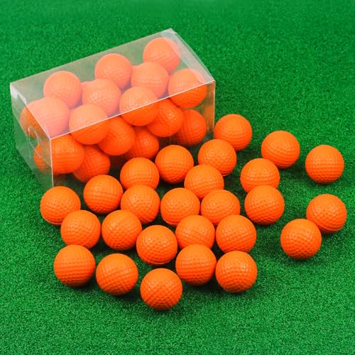 40 Pack Foam Golf Practice Balls - Realistic Feel and Limited Flight Training Balls for Indoor or Outdoor - color: 26 Orange