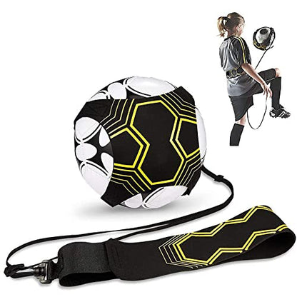 Soccer/Volleyball/Rugby Trainer, Football Kick Trainer, Solo Practice Training Aid, Soccer Training Belt, Adjustable Practice Belt for Kids and Adults Fits Ball Size 3, 4, 5, Kids and Adults