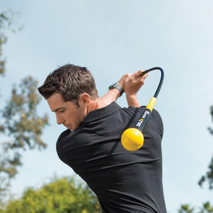 SKLZ Golf Swing Trainer and Warm Up Tool- Essential Golf Accessories for Golfers, Increase Swing Speed, Distance, Balance and Grip Strength - style: Gold Flex 48" Swing Trainer