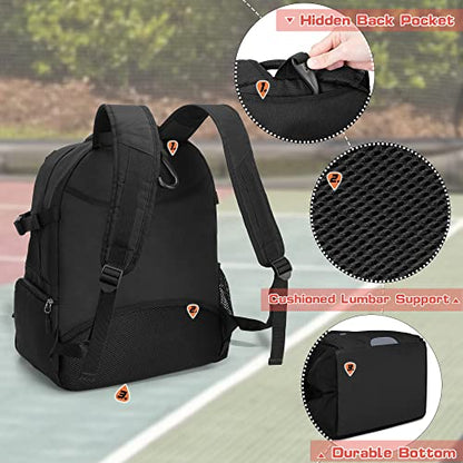 Basketball Bag Backpack, Soccer Bag Backpack with External Ball Net, Basketball Equipment Bag with Separate Shoe Space for Basketball, Soccer, Volleyball, Sport Training