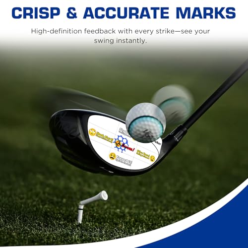 Golf Impact Tape - High-Resolution Strike Stickers for Iron, Wood & Fairway Clubs, Non-Residue, Swing Training Aid Impact Labels - color: Fun Impact Tape-R-156pcs