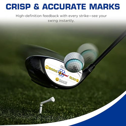 Golf Impact Tape - High-Resolution Strike Stickers for Iron, Wood & Fairway Clubs, Non-Residue, Swing Training Aid Impact Labels - color: Fun Impact Tape-R-156pcs