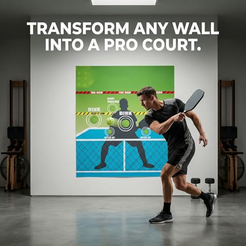Pickle Practice Pad, Training Aid Equipment for Control Volleys Accuracy, Easy Setup for Home Gym Club