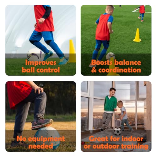 KickDeck ABC Soccer Cards for Kids 4+ | Fun Alphabet Soccer Drills for Footwork, Ball Control & Coordination | Screen-Free Practice at Home & Outdoors