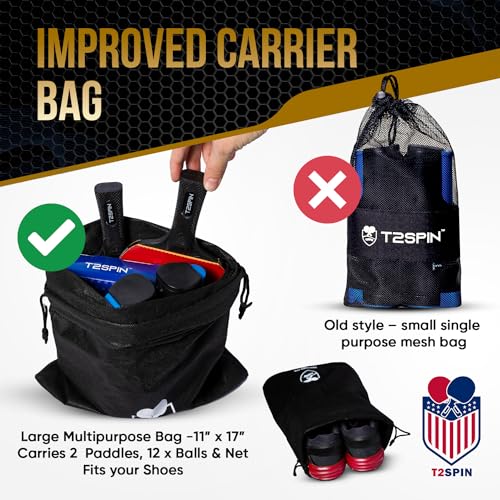 Premium Retractable Ping Pong Net for Any Table - Portable Table Tennis Net -Ping Pong Net with Clamps -Table Tennis Accessories - Comes with Large Storage Bag