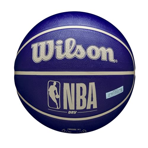 WILSON NBA DRV Outdoor Basketball - Indigo/Beige, Size 5-27.5" - color: Indigo/Beige, size: Size 5 - 27.5", style: DRV