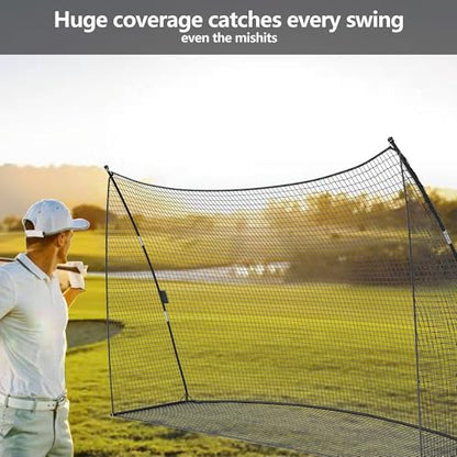 Garvee Golf Net, 10x7x3ft Heavy Duty Golf Practice Nets with Carry Bag for Backyard Chipping Indoor Outdoor Training