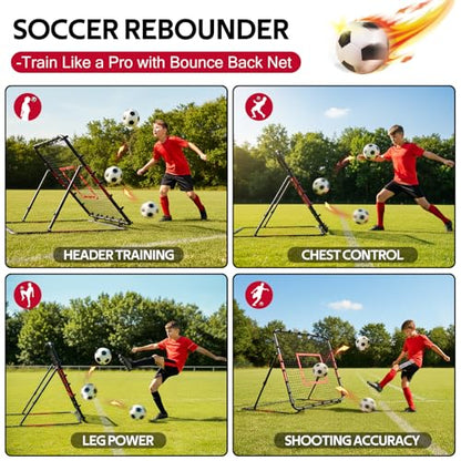 VAVOSPORT Volleyball Rebounder Net 40"x40" – Adjustable Angles Bounce Back Training Equipment for Volleyball, Baseball, Softball & Lacrosse, Durable, Portable, Easy Setup for Indoor & Outdoor Practice