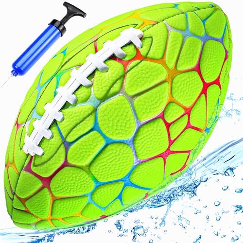 Jasonwell Pool Beach Water Football - Strong Grip Waterproof Football for All-Weather Play Pool Toys Beach Games Outdoor Sports Lake Toy Christmas Birthday Gifts for Kids Boys Teens Adults - color: Green, size: No.3