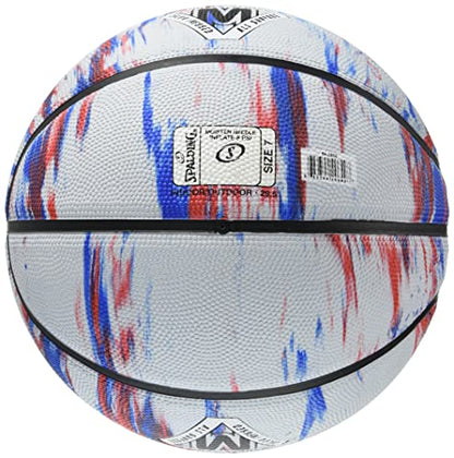 Spalding Basketball Basic No. 7 Rubber Marble - color: Marble Tricolor 84-399Z
