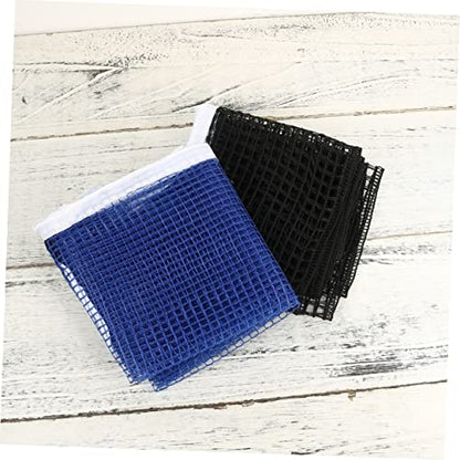 Yardwe 2pcs Nylon Table Tennis Replacement Net Regulation Outdoor Indoor Pong Net Blue for Stress Relief Easy Setup Lightweight and Durable Use