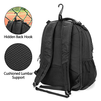 Tennis Backpack for 2 Rackets, Tennis Bag with Separate Ventilated Shoe Space for Tennis/Pickleball/Badminton/Squash Racquet and Accessories