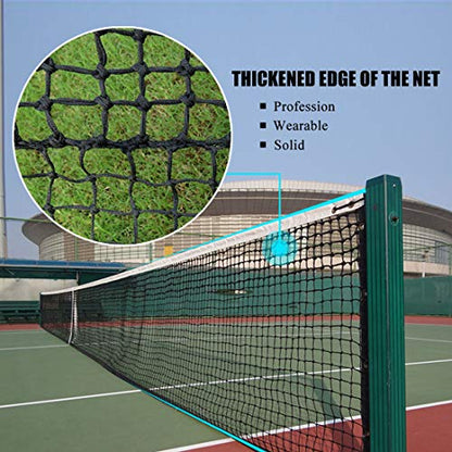 Tennis Net 42FT Professional Heavy Duty Nylon Net, Compatible with All Standard Tennis Posts, Included Indoor Outdoor Court - style: double-layer tennis net