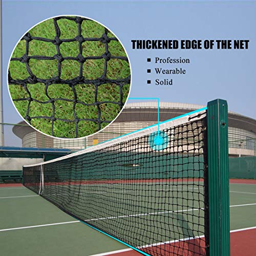 Tennis Net 42FT Professional Heavy Duty Nylon Net, Compatible with All Standard Tennis Posts, Included Indoor Outdoor Court - style: double-layer tennis net
