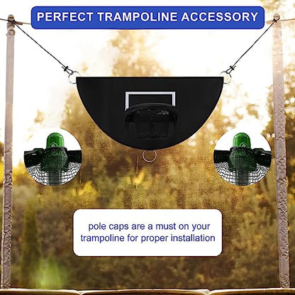 Breakaway Rim Basketball Hoop for Dunking with Mini Basketballs Trampoline Attachment Indoor & Outdoor Use