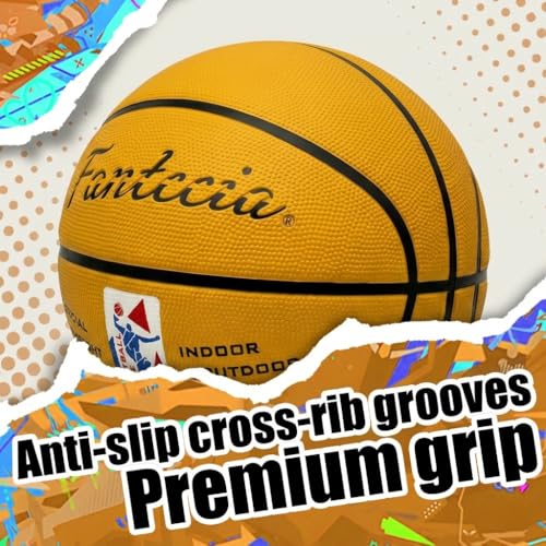 Basketball Size 7 - Rubber Basketball for Indoor/Outdoor Play, Perfect for Junior Players