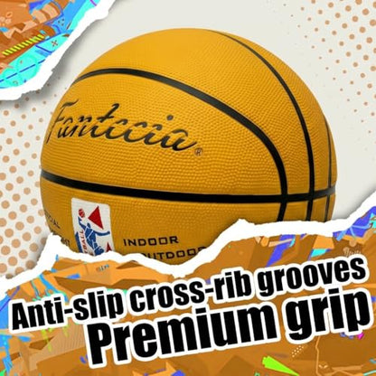 Basketball Size 7 - Rubber Basketball for Indoor/Outdoor Play, Perfect for Junior Players