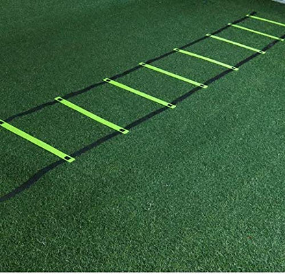 Adjustable Agility Ladder, 20' Sports Training Equipment with 12 Rungs for Speed Fitness - Football, Baseball, Soccer and Running Drills
