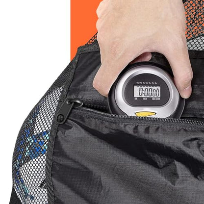 Extra Large Sports Ball Bag, Mesh Soccer Team Balls Bag, Drawstring Sport Equipment Storage Bag for Basketball, Beach Cloth and Swimming Gears