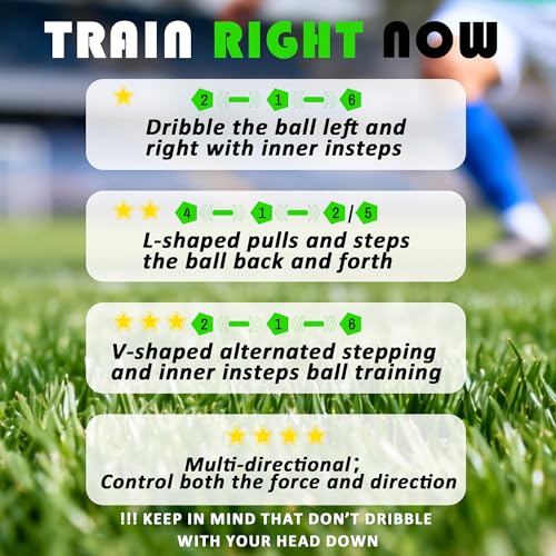 Soccer Footwork Training Mat with Storage Bag | Agility & Footwork Drill Mat for Indoor & Outdoor Use, 35''x24''