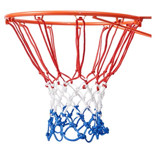 Basketball Net, Upgraded Thickening Heavy Duty Basketball Net, Rainproof Sunscreen for All-Weather, Never Fade -12 Loops