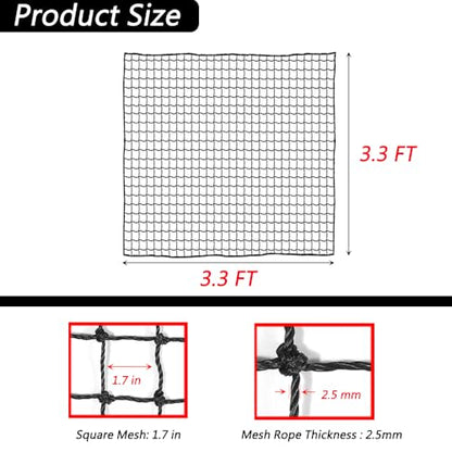 Pitching Net 3.3 X 3.3 FT Baseball Training,Baseball Rebound Net,Suitable for Backyard Practice Throwing,Receiving,Blocking Tennis,Softball,Soccer,Golf etc.