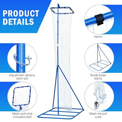 Winthai Volleyball Setter Trainer Net with 3 Angle Adjustment, 8.53 ft to 9.84 ft Adjustable Height for Professional, Beginner Serving, Passing Setting Training Practice Equipment Indoor and Outdoor