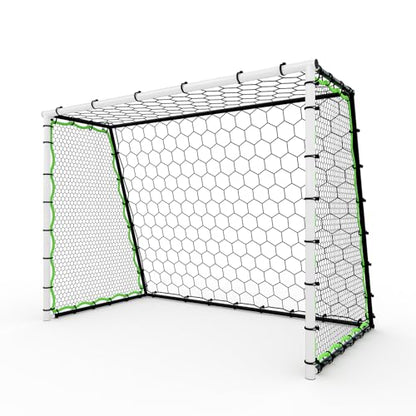 GarveeLife 3-in-1 Soccer Rebounder Net 7x5ft, Large Football Goal Trainer with High, Low Shot Zones, Durable Steel Frame, for, Passing, Ball Control, Solo, Team Skill Practice