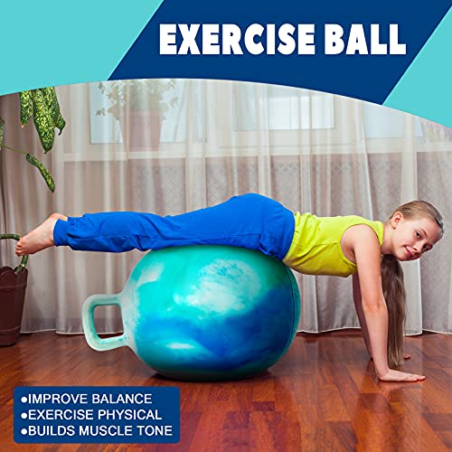 Hopper Ball, Clouds Hopping Toys for Kids, 20 Inch Bouncy Ball with Handle, Inflatable Bouncing Hoppity Hop Toys for Boys and Girls Gifts