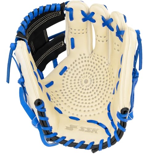 SSK Z5 Craftsman Infield Baseball Glove – 11.25” - 11.5” - 11.75” - 12” – Right & Left Hand Throw - color: Camel/Black/Royal, size: 11.5" - Right Hand Throw