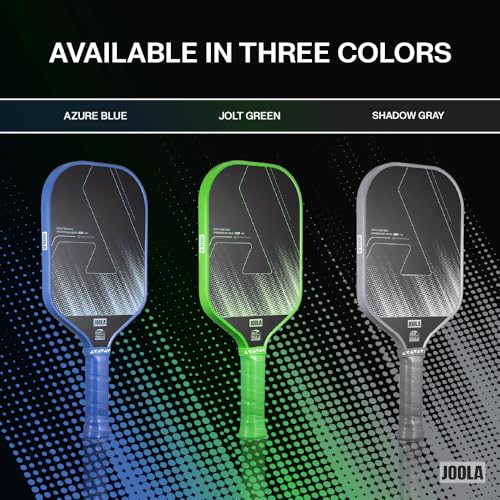 JOOLA Ben Johns CAS 16mm Carbon Fiber Pickleball Paddle - CAS Surface Tech - Control & Power Paddle - USAP Approved - Aero Curve - Feel-Tec Pure Grip - NFC Chip - color: Jolt Green, size: Perseus