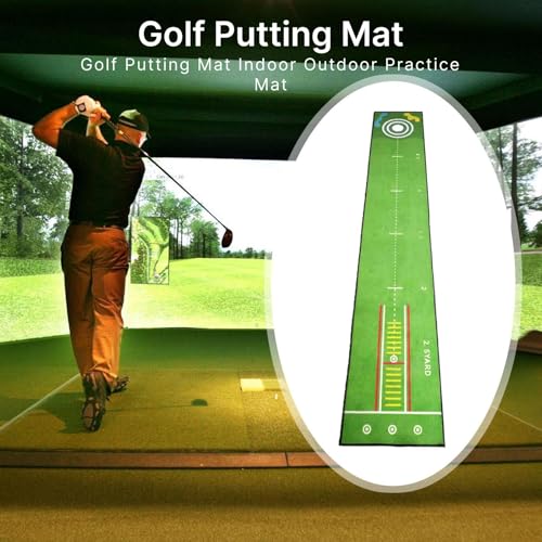 Foldable Golf Putting Training Pad, Wear Resistant Swing Detection Practice Equipment for Golfer Daily Training