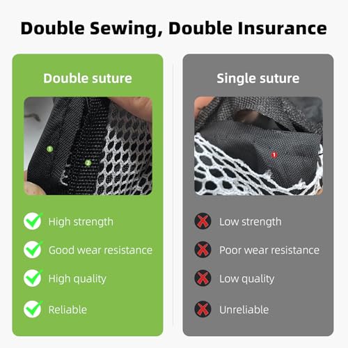 Golf Net - Upgraded All-in-One 10x7ft Golf Practice Net with 5 Real Balls, Tri-Turf Mat and Portable Bag, Durable Hitting Nets for Backyard Driving Swing Outdoor