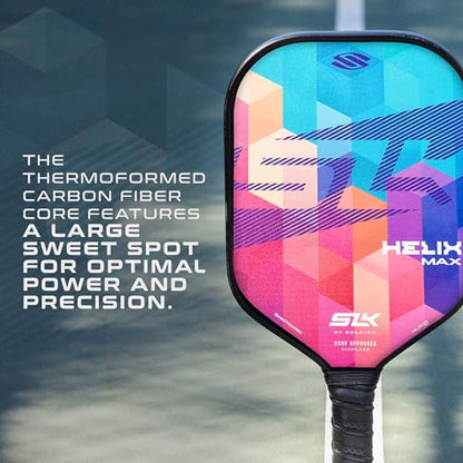 Selkirk Sport SLK Helix Pro Pickleball Paddle | Thermoformed Carbon Fiber Pickleball Paddles with Carbon Fiber & Fiberglass Hybrid Face | Unmatched Control - color: Spectra