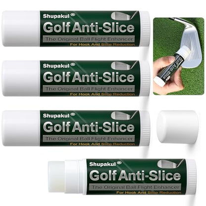 4 Pcs Golf Anti-Slice Anti-Hook Compound for Clubs, Golf Driver Wax Stick to Reduce Side Spin, Portable Golf Stick Compound Accessories for Boosts Distance Increases Accuracy