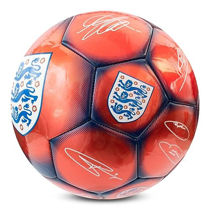 Hy-Pro Officially Licensed Classic Signature Soccer Ball, Metallic, Size 5, Training, Match, Merchandise, Collectible for Kids and Adults - style: England FA