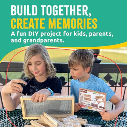 SparkJump Picnic Table Bird and Squirrel Feeder Kit, DIY Woodworking Project for Kids and Families, Complete Tools and Paint Set, FSC-Certified Sustainable Wood, Backyard Nature Activity, Ages 6+
