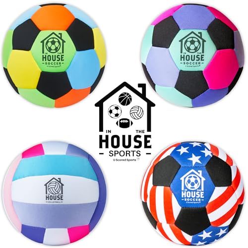 in The House Soft Indoor Volleyball for Boys & Girls (Ages 3+) – Realistic Feel - Training Ball for Indoor Play - Bring Vball Practice Home - Great Gift for Any Volleyball Player