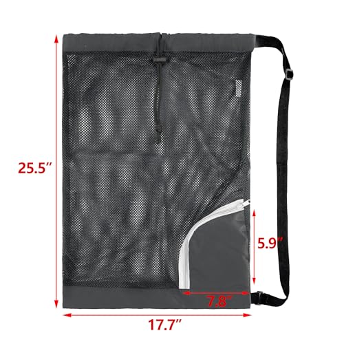 BeeGreen Mesh Drawstring Bag Swim Backpack for Beach Pool Sports Gym Draw String Cinch Bags for Swimming Soccer Basketball Gear Purple - color: Purple