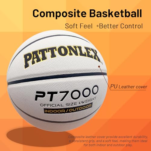 Basketball Ball – Official Size– Composite Leather Indoor/Outdoor Basketball for Men, Women & Girls, with Pump