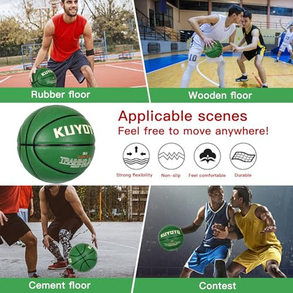 KUYOTQ 3lbs/2.2lbs Weighted Heavy Basketball 29.5/28.5" Training Size 7/6 Outdoor Basketball Equipment for Improving Ball Handling Dribbling Passing and Rebounding Skill(deflated)