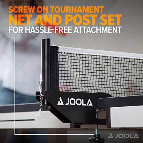 JOOLA Rally TL Professional MDF Indoor Ping Pong Table w/Quick Clamp Table Tennis Net & Post Set - 10 Minute Easy Assembly - Corner Ball Holders - Tournament Quality - Includes Playback Mode - size: 25mm