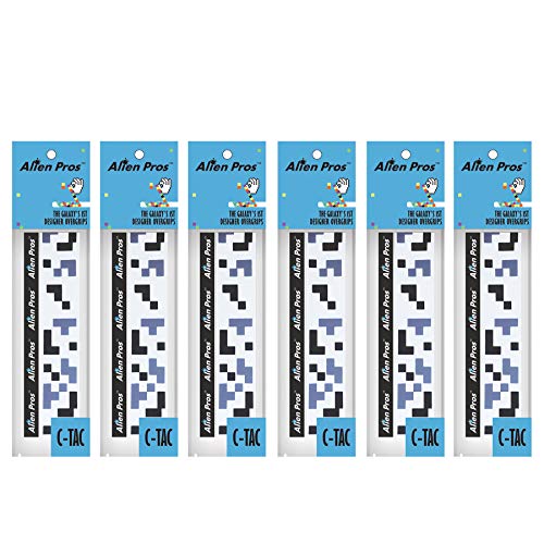ALIEN PROS Tennis Racket Grip Tape – Tac Moisture Feel Tennis Grip – Tennis Overgrip Grip Tape Tennis Racket – Wrap Your Racquet for High Performance - style: 6-Pack Blocks